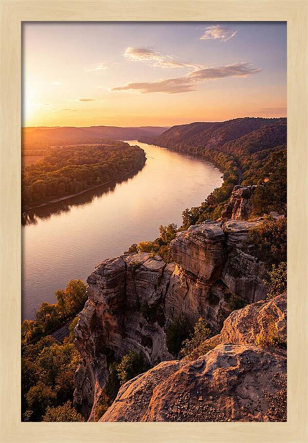 Vicksburg Bluffs At Sunset