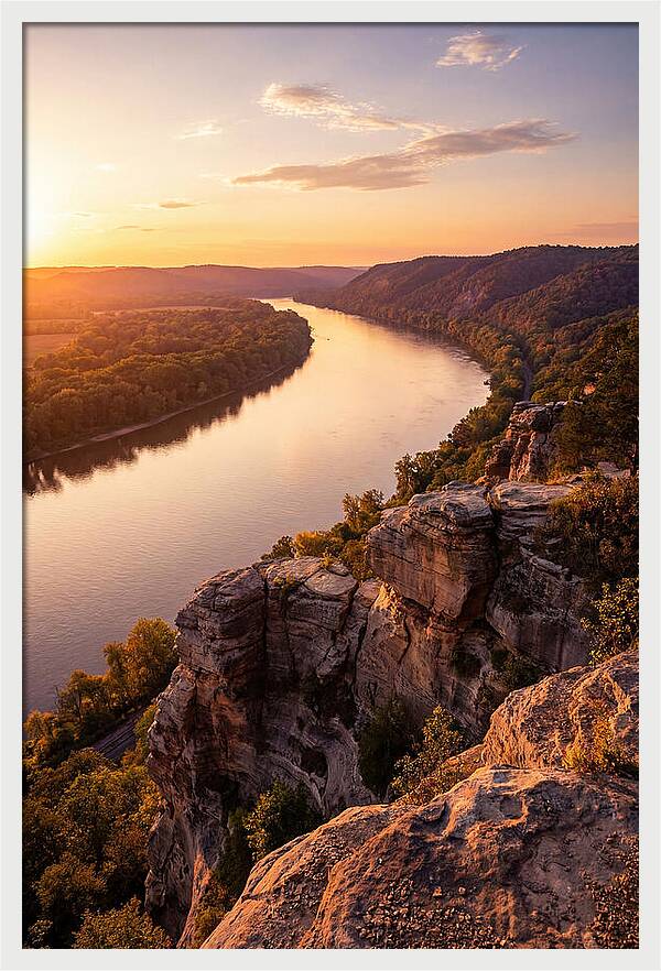 Vicksburg Bluffs At Sunset