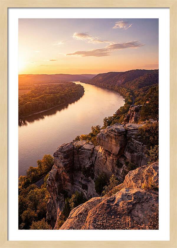 Vicksburg Bluffs At Sunset