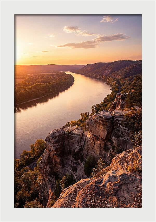 Vicksburg Bluffs At Sunset