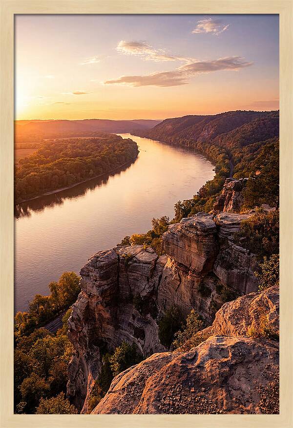 Vicksburg Bluffs At Sunset
