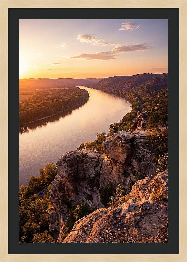 Vicksburg Bluffs At Sunset