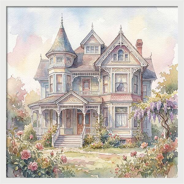 Victorian Elegance In Watercolor