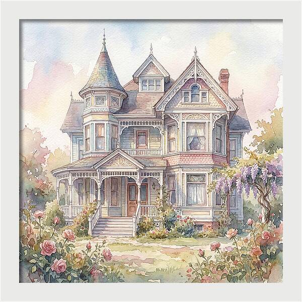 Victorian Elegance In Watercolor