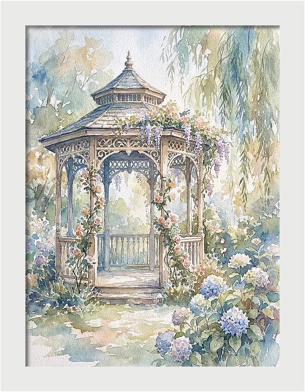 Victorian Gazebo In Bloom