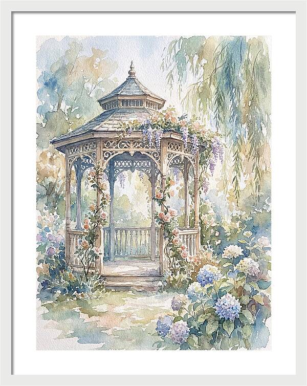 Victorian Gazebo In Bloom