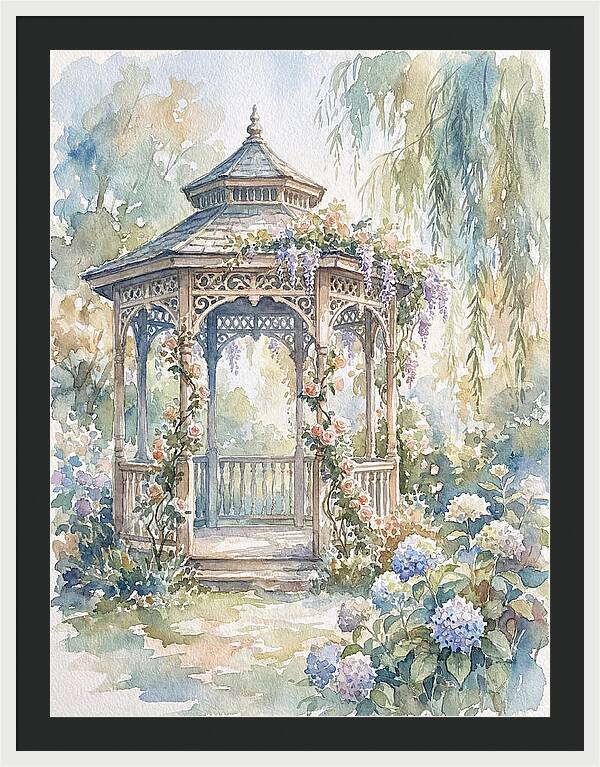 Victorian Gazebo In Bloom