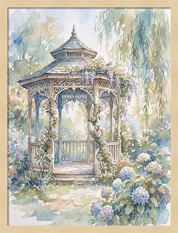 Victorian Gazebo In Bloom