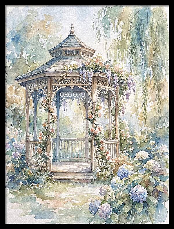 Victorian Gazebo In Bloom