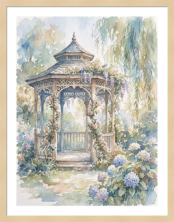 Victorian Gazebo In Bloom