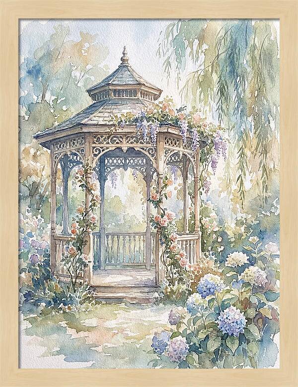 Victorian Gazebo In Bloom