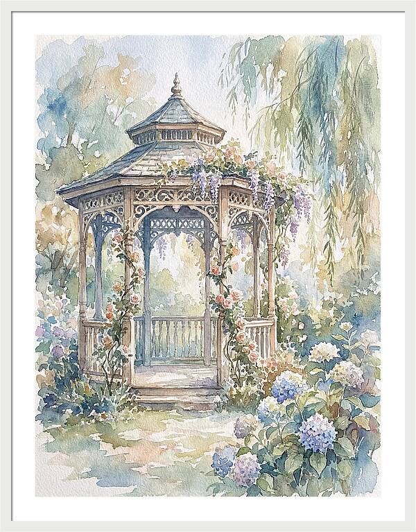 Victorian Gazebo In Bloom