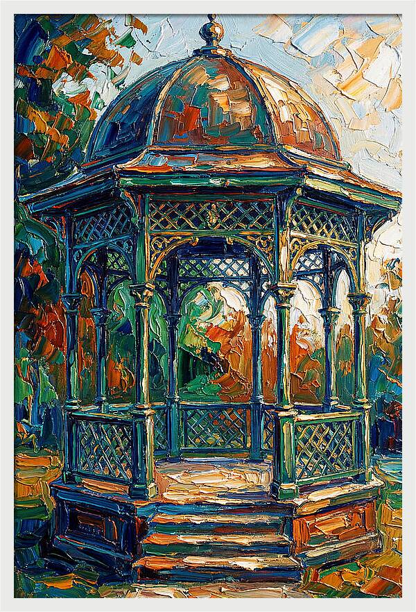 Victorian Gazebo In Vibrant Colors