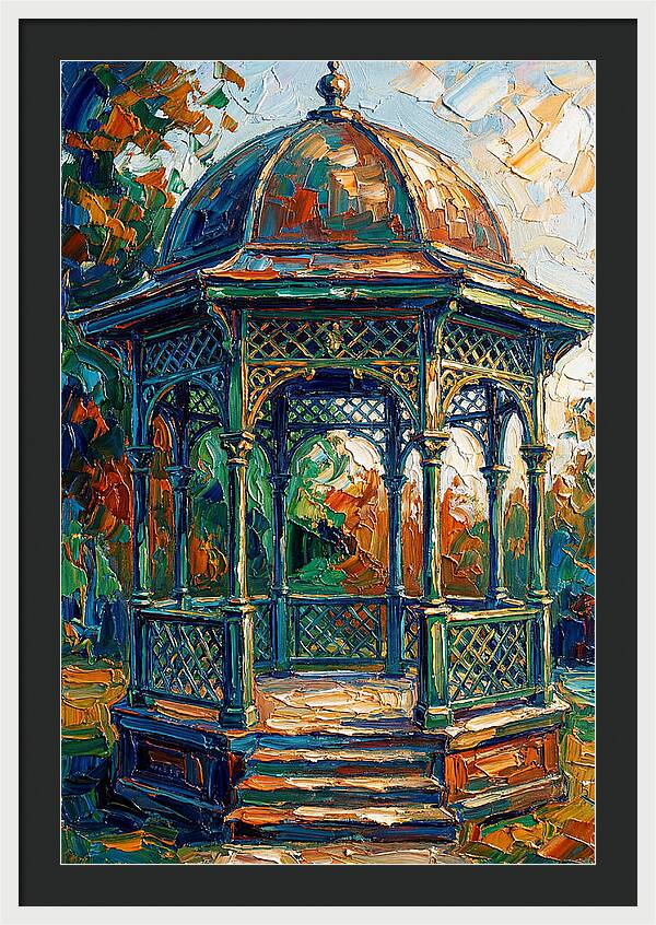Victorian Gazebo In Vibrant Colors