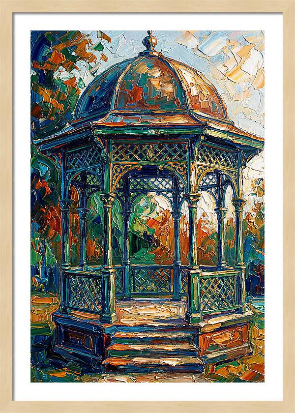 Victorian Gazebo In Vibrant Colors