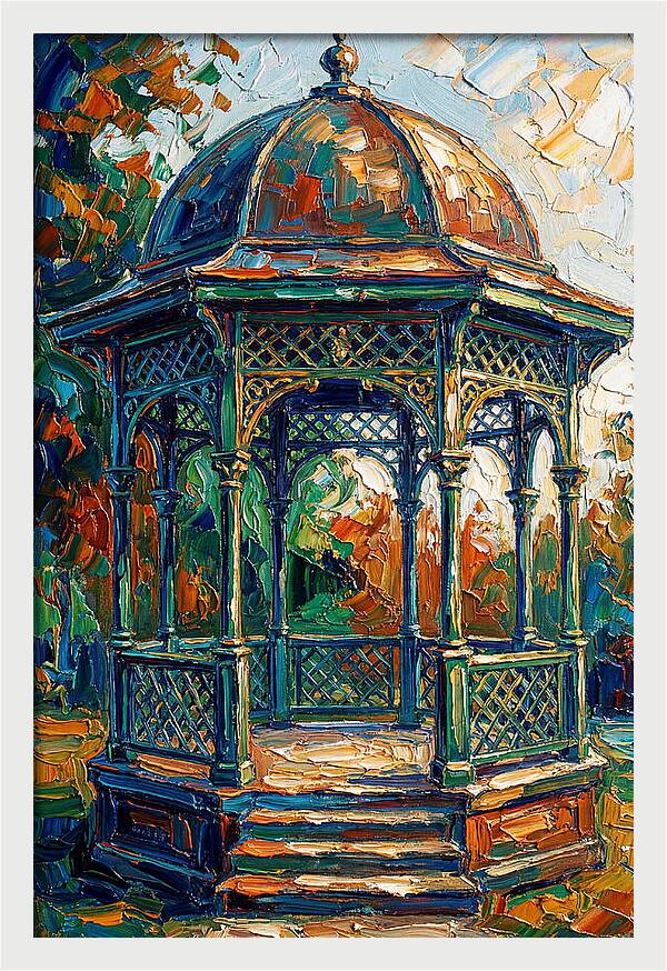 Victorian Gazebo In Vibrant Colors