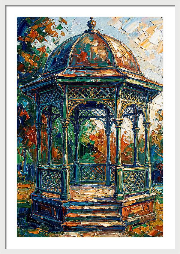 Victorian Gazebo In Vibrant Colors