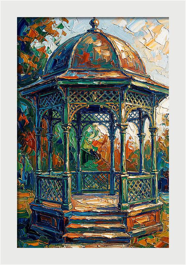 Victorian Gazebo In Vibrant Colors