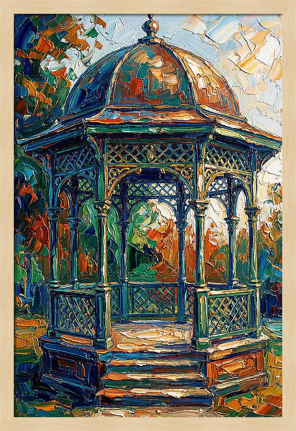 Victorian Gazebo In Vibrant Colors