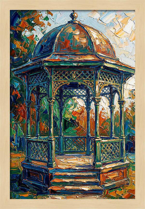 Victorian Gazebo In Vibrant Colors