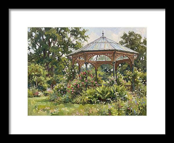 Victorian Gazebo Surrounded By Blooms
