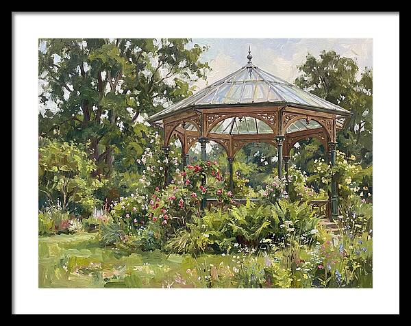 Victorian Gazebo Surrounded By Blooms