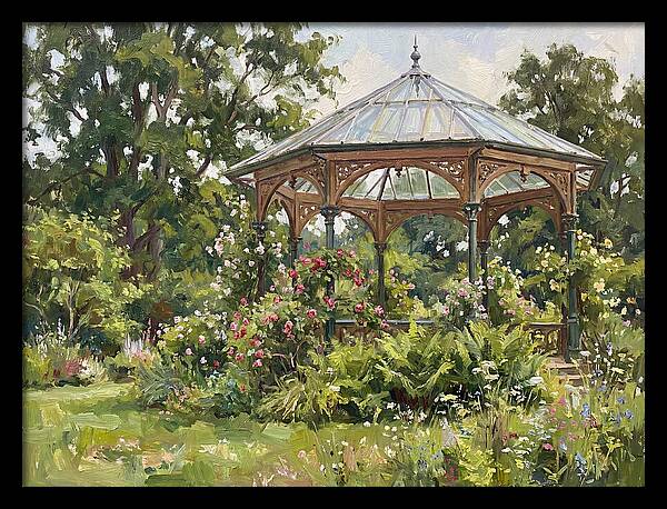 Victorian Gazebo Surrounded By Blooms