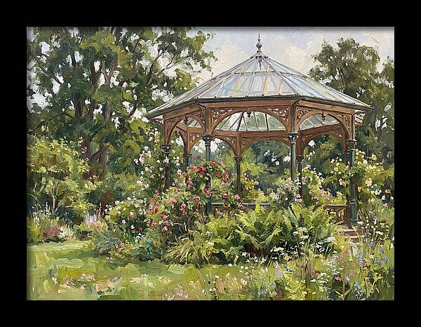 Victorian Gazebo Surrounded By Blooms