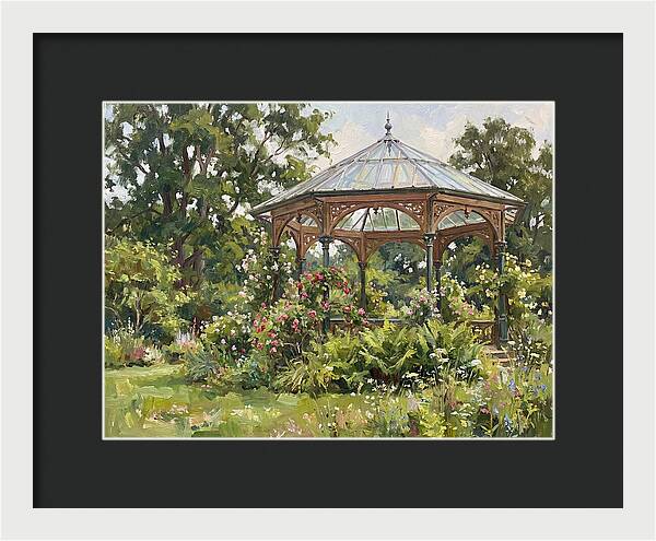 Victorian Gazebo Surrounded By Blooms
