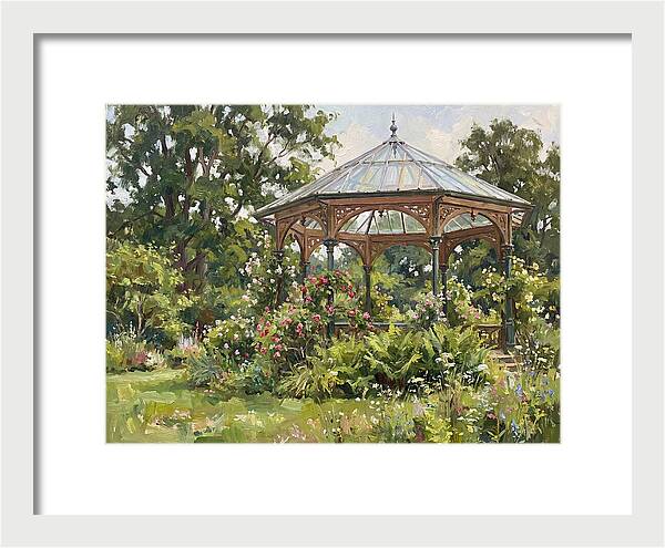 Victorian Gazebo Surrounded By Blooms