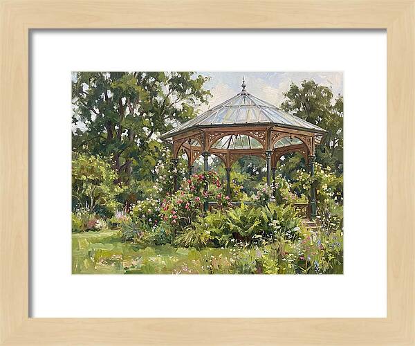 Victorian Gazebo Surrounded By Blooms