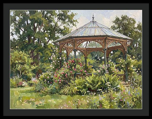 Victorian Gazebo Surrounded By Blooms