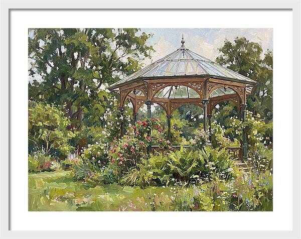 Victorian Gazebo Surrounded By Blooms