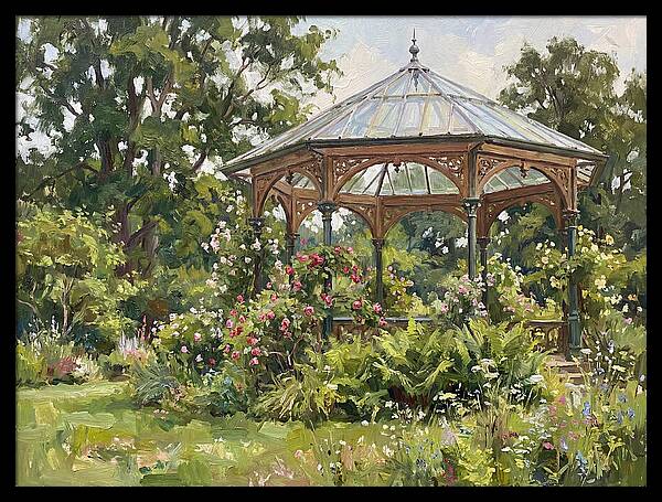 Victorian Gazebo Surrounded By Blooms