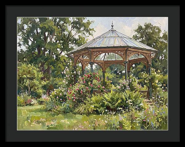 Victorian Gazebo Surrounded By Blooms