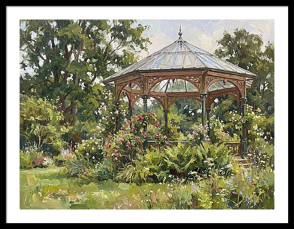 Victorian Gazebo Surrounded By Blooms