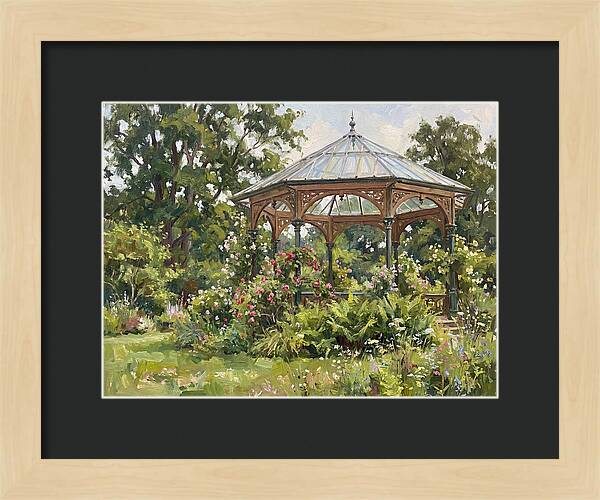Victorian Gazebo Surrounded By Blooms
