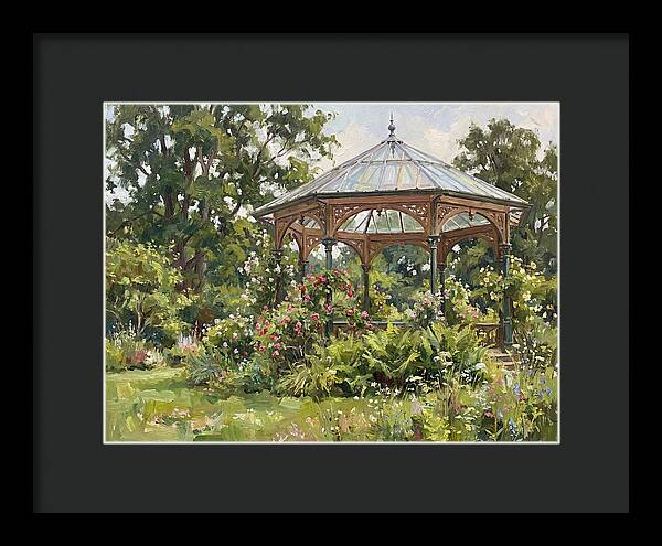 Victorian Gazebo Surrounded By Blooms