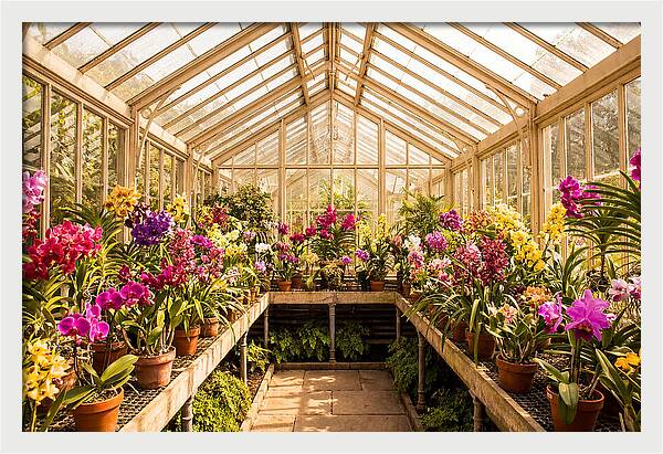 Victorian Glass Greenhouse Oasis