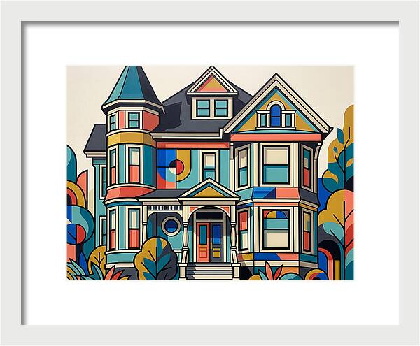 Victorian House In Vibrant Colors