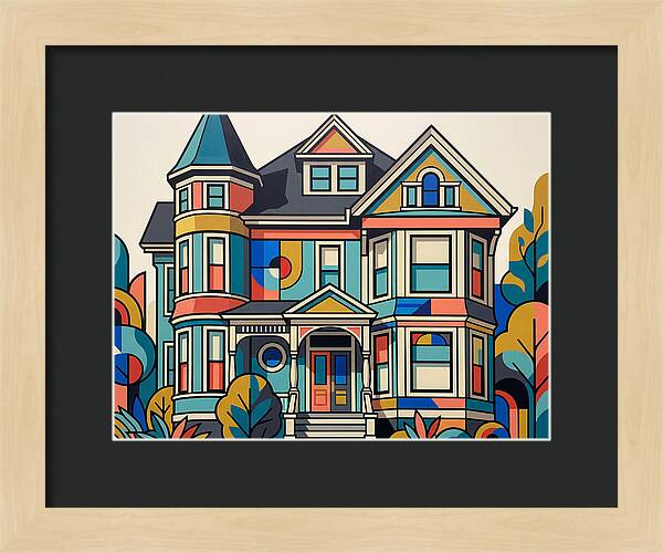 Victorian House In Vibrant Colors