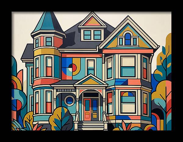 Victorian House In Vibrant Colors