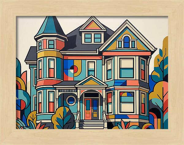 Victorian House In Vibrant Colors