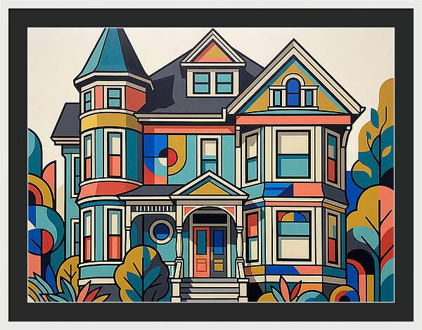 Victorian House In Vibrant Colors