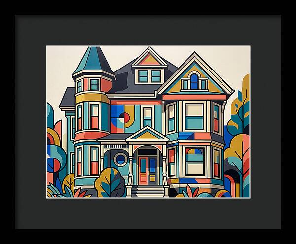 Victorian House In Vibrant Colors