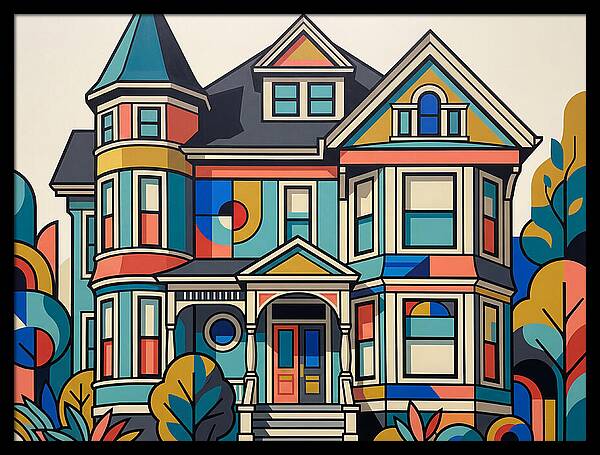Victorian House In Vibrant Colors