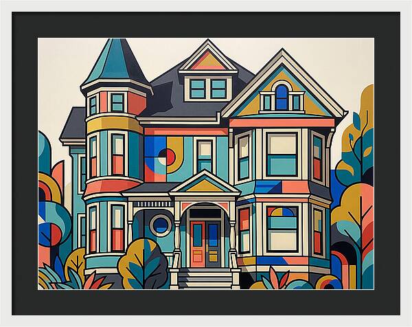 Victorian House In Vibrant Colors