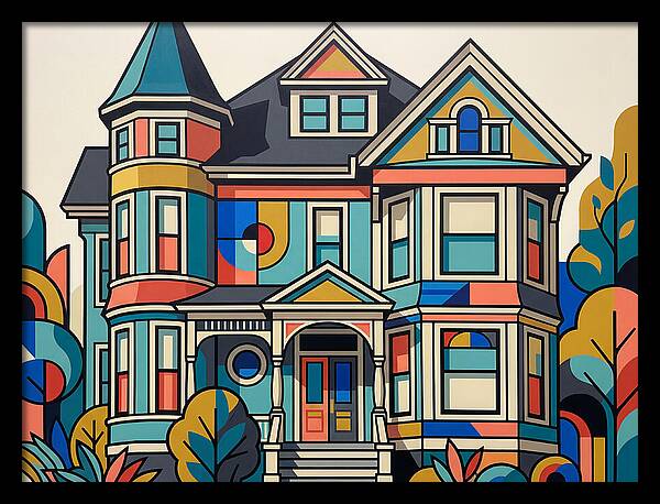 Victorian House In Vibrant Colors