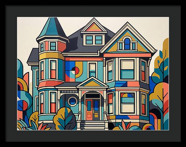 Victorian House In Vibrant Colors