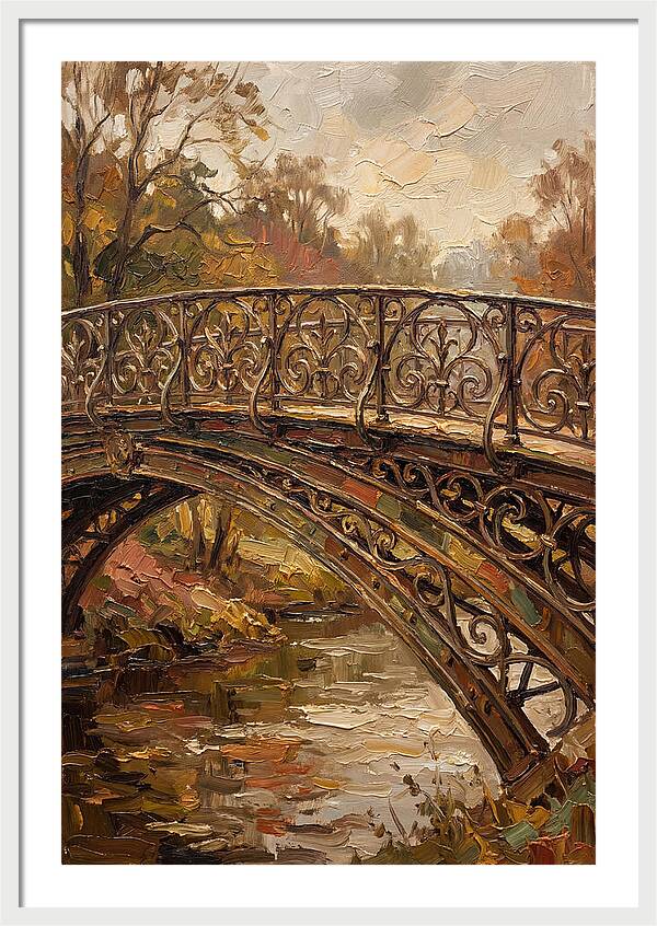 Victorian Iron Bridge Over Water
